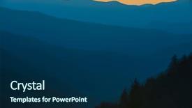  Presentation with ridges - Presentation theme having layers earth - glorious sunrise over the great background and a navy blue colored foreground