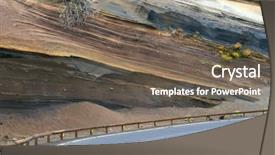  Presentation with soil - Presentation having layers earth - muti-layered colorful soil at tenerife background and a gray colored foreground
