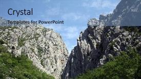  Presentation with national - PPT theme consisting of layers earth - rock in national park paklenica background and a light blue colored foreground