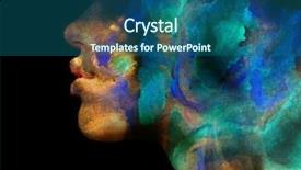  Presentation with limits - Presentation theme consisting of layers of her feminine side background and a ocean colored foreground