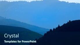  Presentation with pigeon ford mountains - PPT theme with layers-of-mountains-and-pine background and a navy blue colored foreground