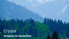  Presentation with pigeon ford mountains - Presentation theme featuring layers-of-mountains-and-pine background and a ocean colored foreground