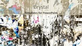  Presentation with posters - PPT layouts featuring layers-of-old-colorful-posters background and a lemonade colored foreground