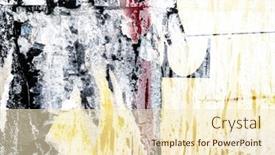  Presentation with posters - Slide deck enhanced with layers-of-old-colorful-posters background and a cream colored foreground