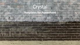  Presentation with brick wall texture - Colorful presentation design enhanced with layers of raw brick wall backdrop and a  colored foreground