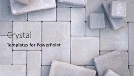  Presentation with concrete pavement - Amazing presentation theme having laying-gray-concrete-paving-stones backdrop and a light gray colored foreground