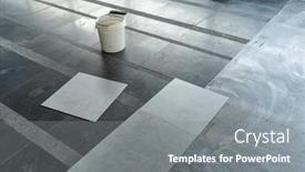  Presentation with pvc plastic - Presentation theme enhanced with laying-of-linoleum-or-polymer background and a gray colored foreground