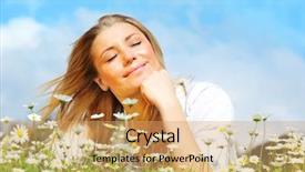  Presentation with summer flowers - Cool new slides with laying on the daisy flower backdrop and a yellow colored foreground