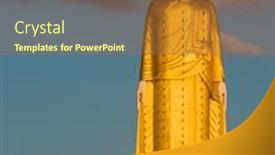  Presentation with buddha - Cool new presentation design with laykyun-sekkya-buddha-giants-statues backdrop and a red colored foreground