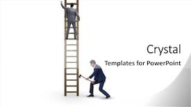  Presentation with business competition - Cool new slide set with layoff - business unethical competition concept backdrop and a white colored foreground