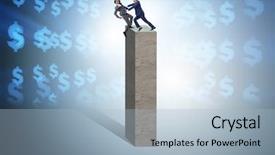  Presentation with business competition - Presentation theme featuring layoffs - business competition concept with two background and a light blue colored foreground