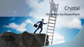  Presentation with business competition - Presentation theme having layoffs - business unethical competition concept background and a light blue colored foreground