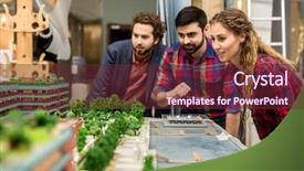  Presentation with successful - Presentation theme having layout and listening to explanation background and a tawny brown colored foreground