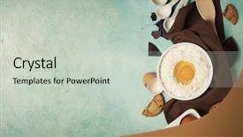  Presentation with chocolate chip cookies - Cool new PPT theme with lays chips - baking background with ingredients backdrop and a soft green colored foreground