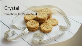  Presentation with gluten free - Theme enhanced with lays chips - gluten free healthy oatmeal cookies background and a soft green colored foreground