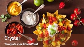 Presentation with jalapeno - Presentation theme with lays chips - nachos loaded with salsa cheese background and a tawny brown colored foreground