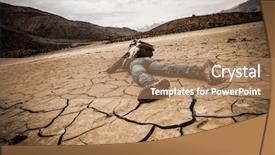  Presentation with lays - PPT layouts enhanced with lays on the dried ground background and a coral colored foreground