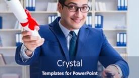  Presentation with legal - Slide set featuring laywer-with-diploma-roll background and a navy blue colored foreground