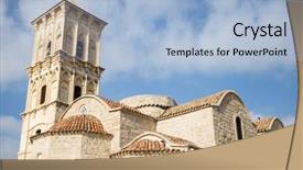  Presentation with orthodox - PPT theme consisting of lazarus - orthodox church of agios lazaros background and a light blue colored foreground