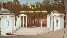  Presentation with water park - Theme with lazienki park with roman inspired background and a tawny brown colored foreground