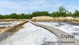  Presentation with volcanoes - Slide set with  background and a  colored foreground