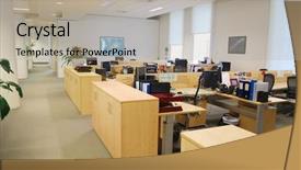  Presentation with vibration work place - Slide set consisting of lcd education - office work place background and a mint green colored foreground