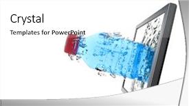  Presentation with water bottle - PPT layouts enhanced with taking off bottle of water background and a white colored foreground