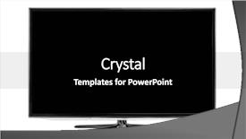  Presentation with octopus on isolated white - Colorful PPT theme enhanced with lcd tv - 4k monitor isolated on white backdrop and a black colored foreground