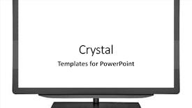  Presentation with monitor computer - Beautiful PPT theme featuring lcd tv - flat television on the white backdrop and a white colored foreground