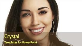  Presentation with friendly - Audience pleasing presentation theme consisting of close up headshot backdrop and a tawny brown colored foreground