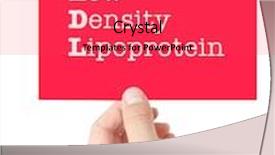  Presentation with concept - Colorful presentation design enhanced with lipoprotein - ldl concept backdrop and a red colored foreground