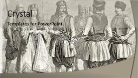  Presentation with old traditional romanian folk costumes - Slide deck consisting of le man - montenegrin costumes old illustration created background and a  colored foreground