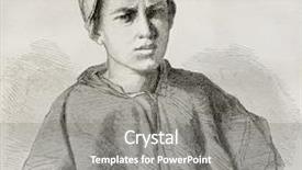  Presentation with holding hands old young - Slides with le man - old engraved portrait background and a gray colored foreground