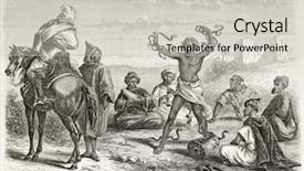  Presentation with old man - Beautiful presentation theme featuring le man - snake charmer old illustration created backdrop and a soft green colored foreground