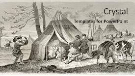  Presentation with old man - Slide set featuring le man - tungusic encampment old illustration created background and a light gray colored foreground