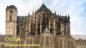  Presentation with history chartres cathedral - Audience pleasing PPT layouts consisting of le mans cathedral in le backdrop and a violet colored foreground