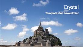  Presentation with saint - Amazing slides having le mont saint michel in the region of basse normandie backdrop and a teal colored foreground
