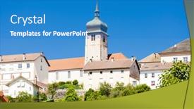  Presentation with france - Slides having le-tholy-lorraine-alsace-france background and a teal colored foreground