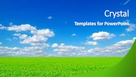  Presentation with law blue sky scales - Audience pleasing PPT theme consisting of lea - field on a background backdrop and a  colored foreground