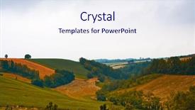  Presentation with autumn - Amazing slide deck having leaching - hills in the autumn backdrop and a  colored foreground