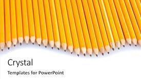  Presentation with lead - Theme consisting of lead pencils isolated on white background and a white colored foreground