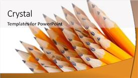  Presentation with lead - Amazing theme having lead pencils isolated on white backdrop and a sky blue colored foreground
