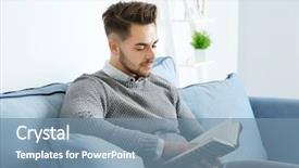  Presentation with reading - Amazing slides having leader books - handsome man reading book backdrop and a  colored foreground