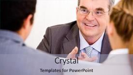  Presentation with leader - Theme having leader communicating with his workers background and a  colored foreground