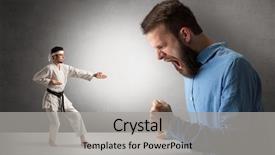  Presentation with giant sequoia and the generals - Audience pleasing PPT layouts consisting of artifice - giant hipster man yelling backdrop and a light gray colored foreground