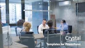  Presentation with improvement plan - Colorful presentation design enhanced with leader improvement - group of a young business backdrop and a gray colored foreground