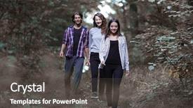  Presentation with forest road - Beautiful slide set featuring  backdrop and a  colored foreground