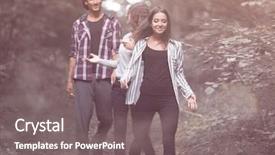  Presentation with fork road - PPT layouts consisting of his team along a forest background and a  colored foreground