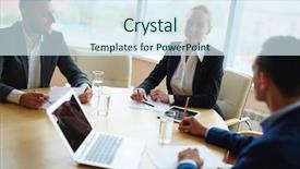  Presentation with team leader - Theme enhanced with leader of team background and a sky blue colored foreground