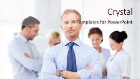  Presentation with teal design no picture - Presentation with leader presenting - picture of handsome businessman background and a sky blue colored foreground